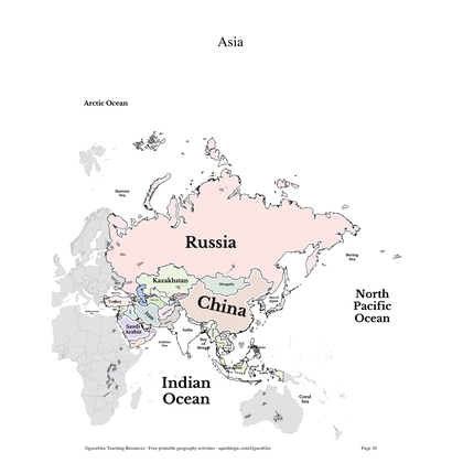 Asia printable resources preview