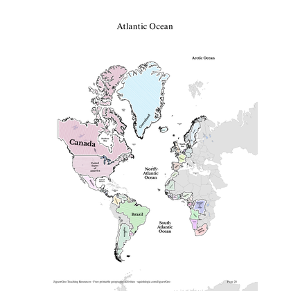 Atlantic Ocean printable resources preview
