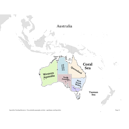 Australia printable resources preview