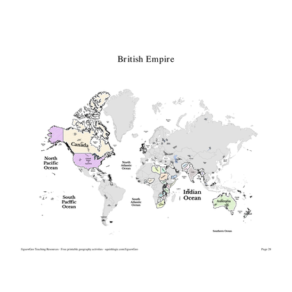 British Empire printable resources preview