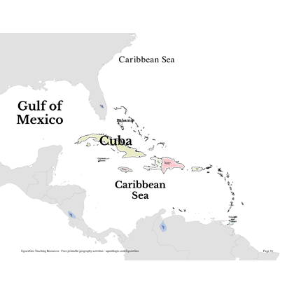 Caribbean Sea printable resources preview