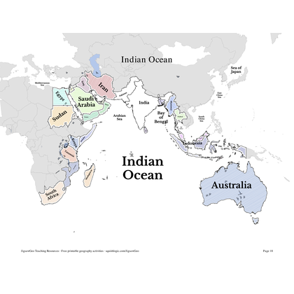 Indian Ocean printable resources preview