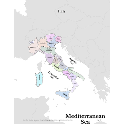 Italy printable resources preview
