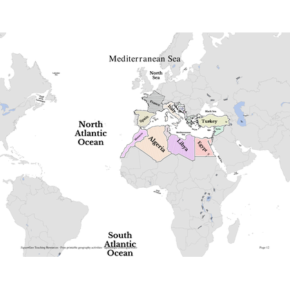 Mediterranean Sea printable resources preview