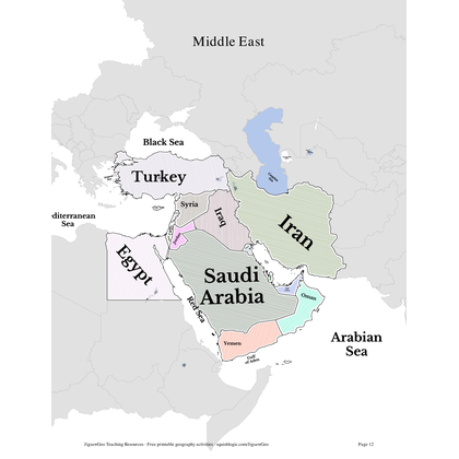 Middle East printable resources preview