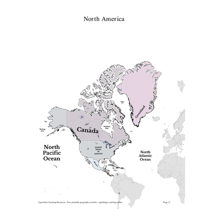 North America printable resources preview