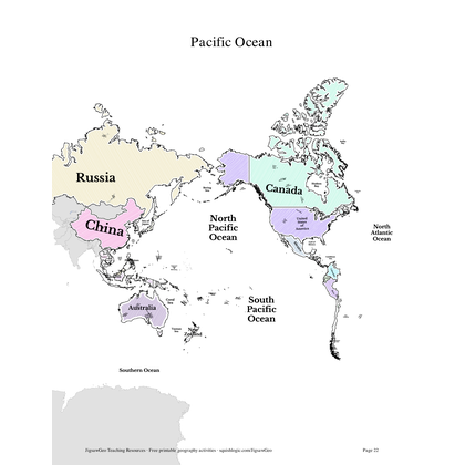Pacific Ocean printable resources preview