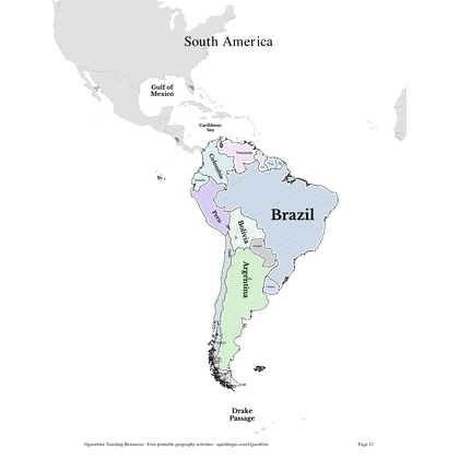 South America printable resources preview