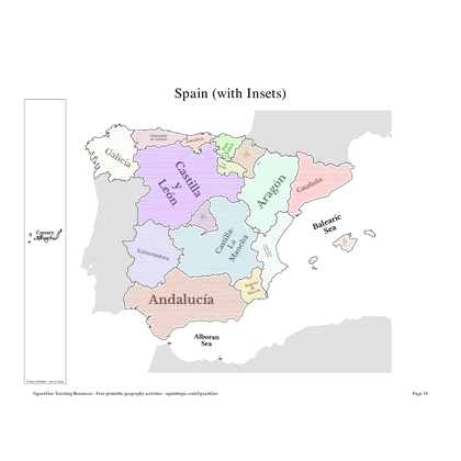 Spain printable resources preview