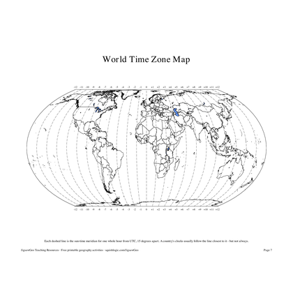 World time zone map preview