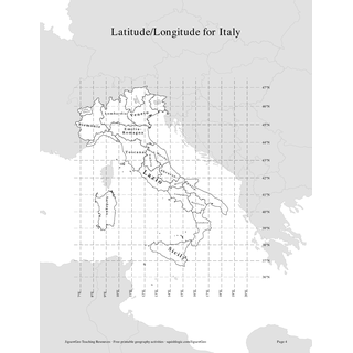 Latitude/longitude maps (6-8) — a common specific reading-coordinates objective
