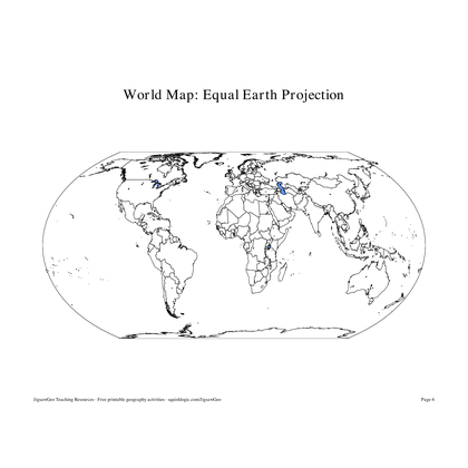 Equal Earth world map preview